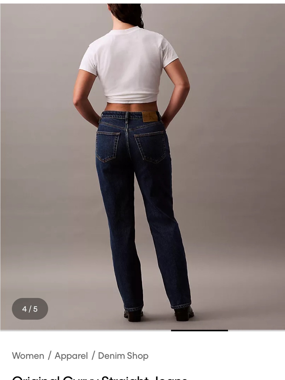 Calvin Klein Jeans Women's Dark Blue Straight Leg Jeans